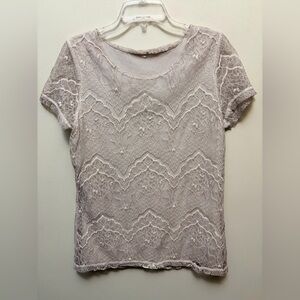 SOYACONCEPT Elegant Lace Women Top - Cream